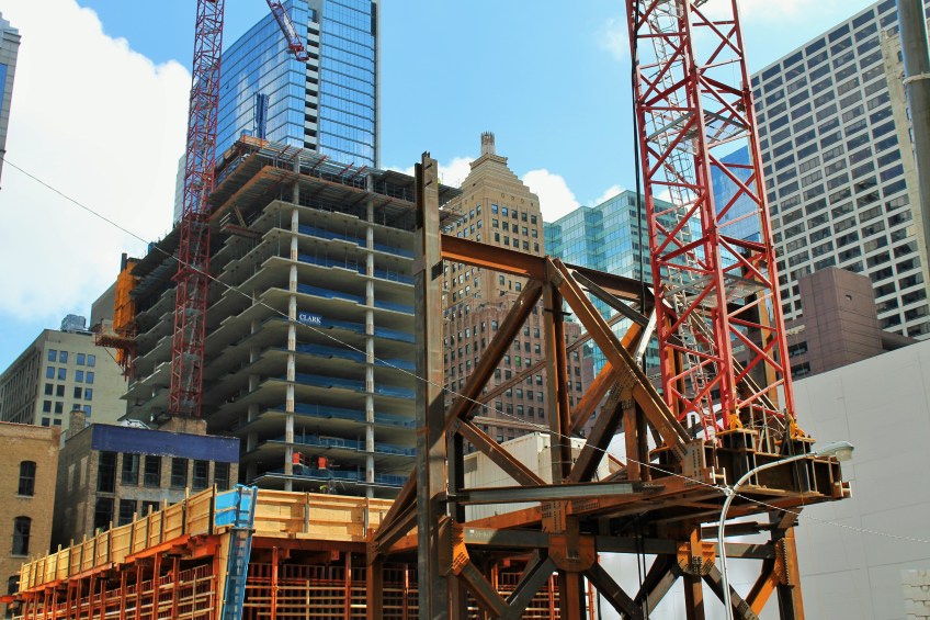 151 North Franklin tower crane