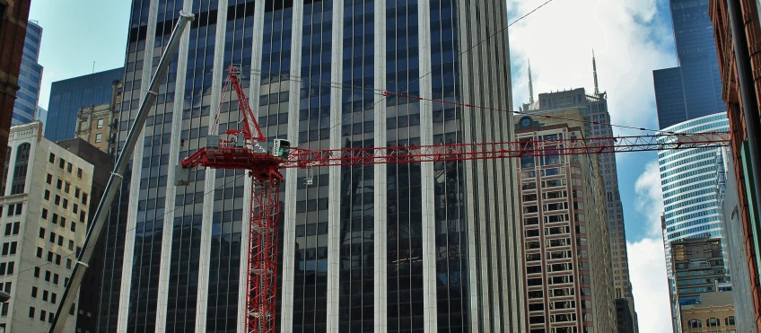 215 West Lake tower crane