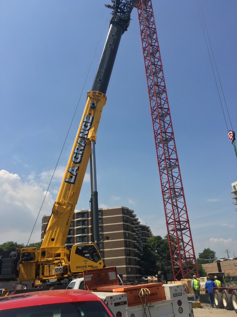 Atrium Village tower crane