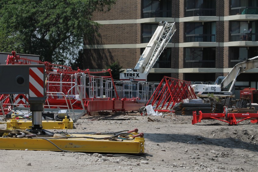 Atrium Village tower crane