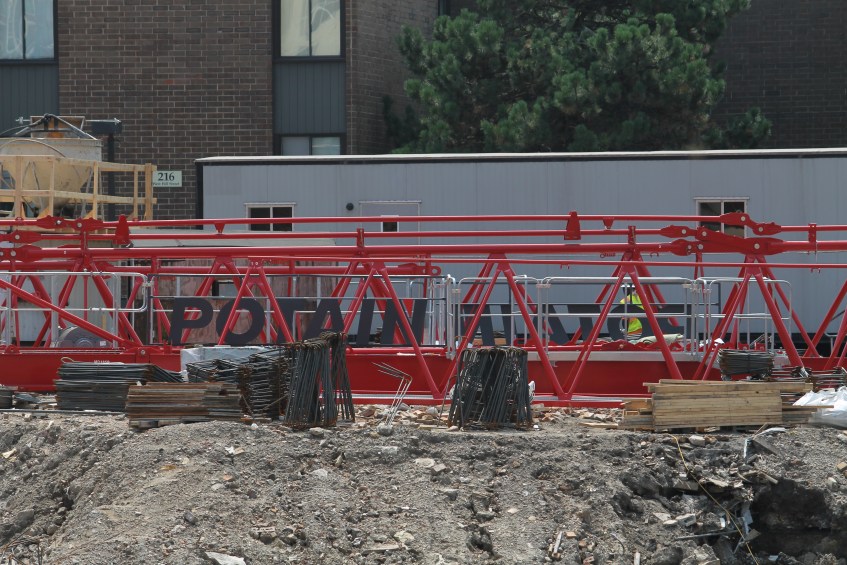 Atrium Village tower crane