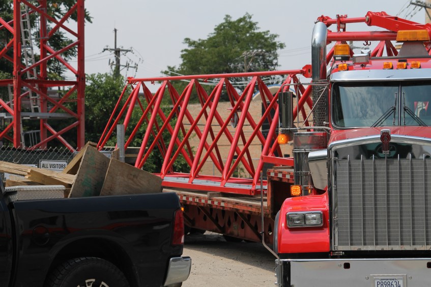 Atrium Village tower crane