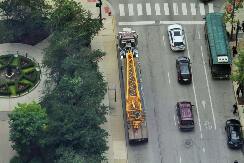 625 West Adams tower crane