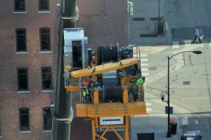 625 West Adams tower crane