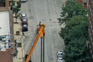 625 West Adams tower crane