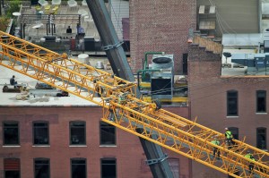 625 West Adams tower crane