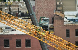 625 West Adams tower crane