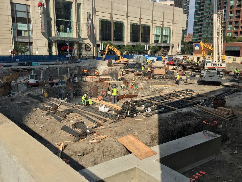465 North Park tower crane pit