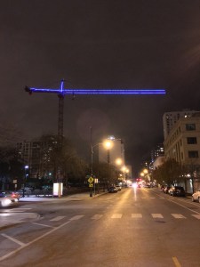 Atrium Village Christmas crane