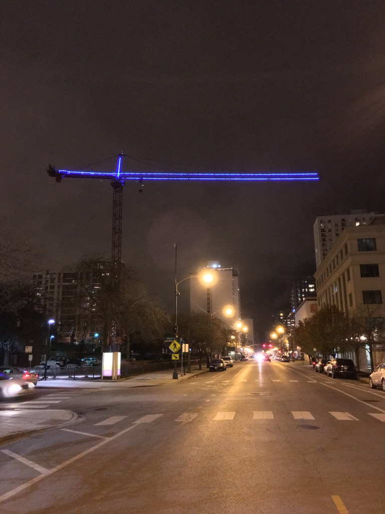 Atrium Village Christmas crane