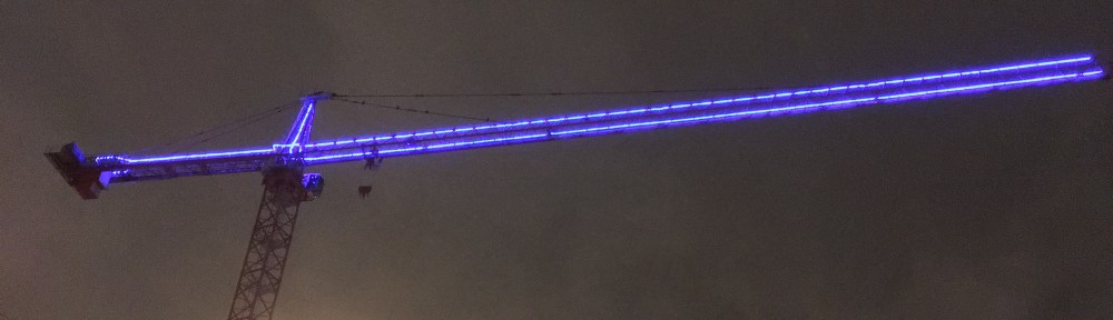 Atrium Village Christmas Crane