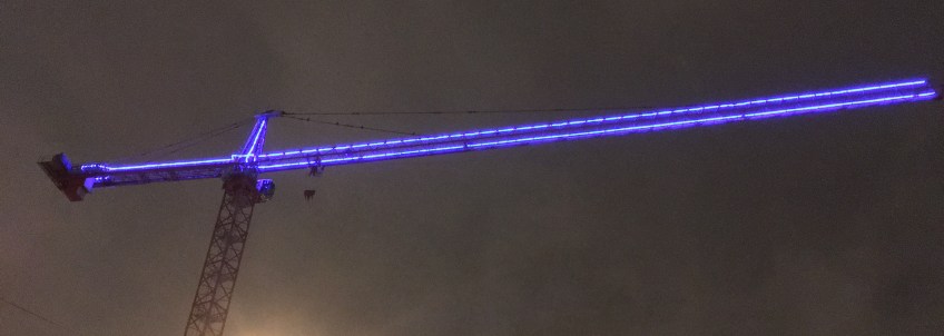 Atrium Village Christmas Crane