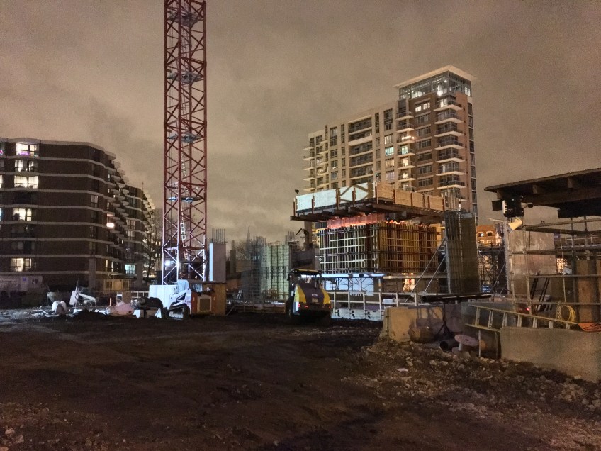 Atrium Village Christmas crane