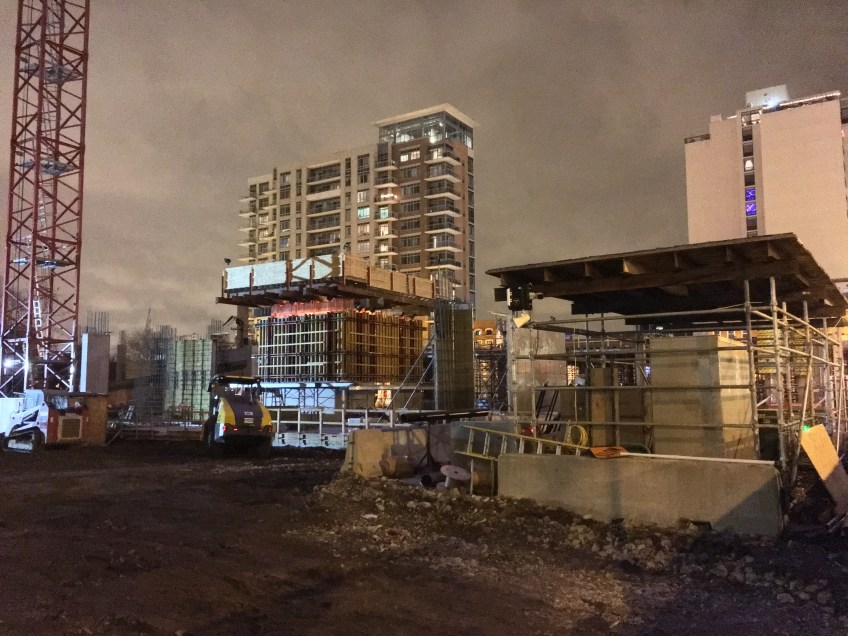 Atrium Village Christmas crane