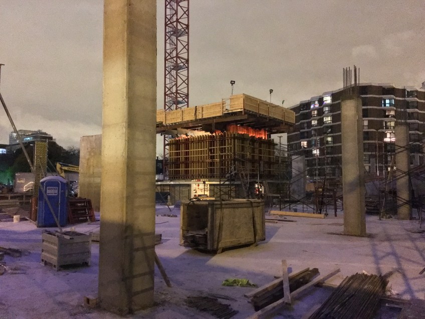 Atrium Village Christmas crane