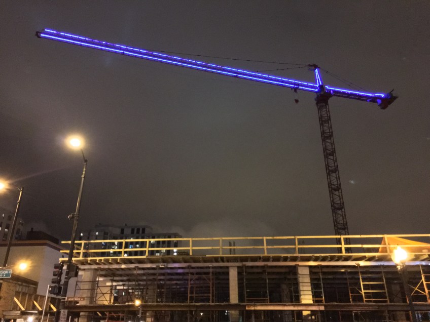 Atrium Village Christmas crane