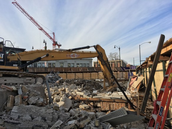 Remnants of the White Elephant Resale Shop at 2375 North Lincoln Avenue. 
