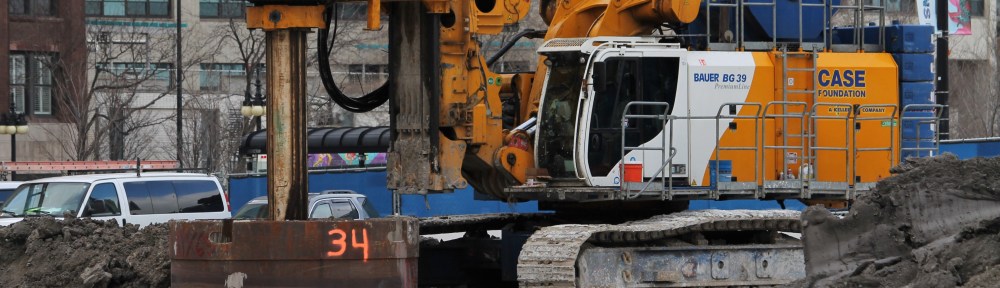 One Grant Park caisson work