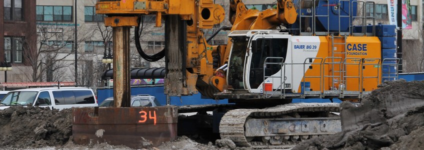 One Grant Park caisson work