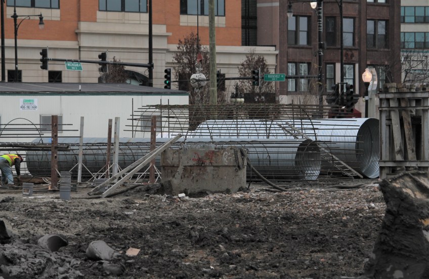 One Grant Park caissons