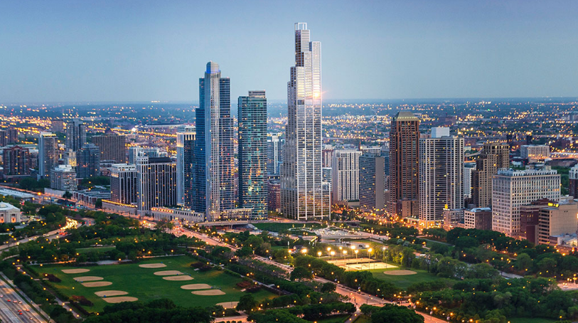 One Grant Park caisson work