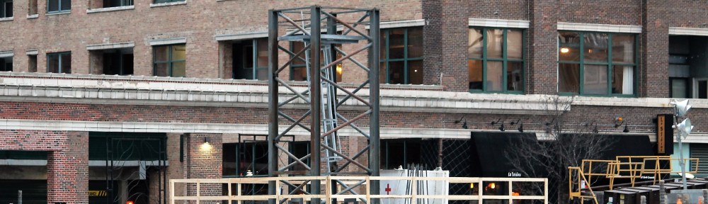 McDonald's headquarters tower crane