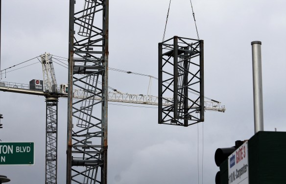 McDonald's headquarters tower cranes
