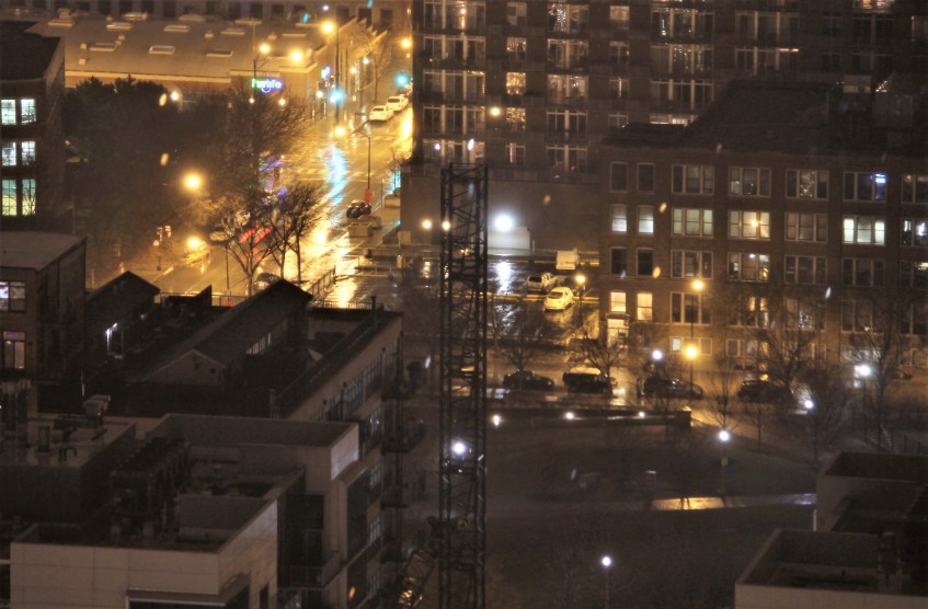 Illume Chicago tower crane