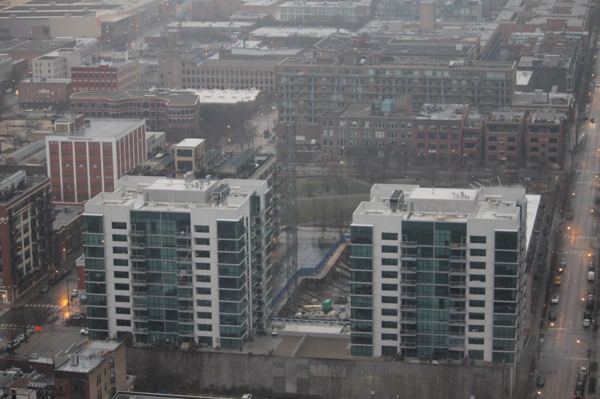 Illume Chicago tower crane