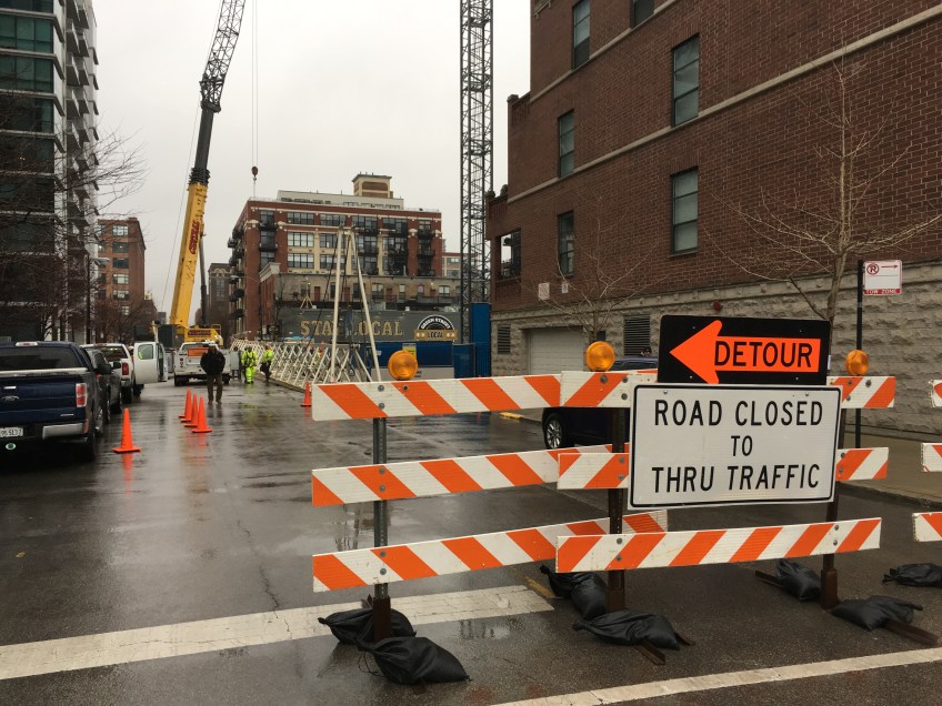 Illume Chicago tower crane saturday