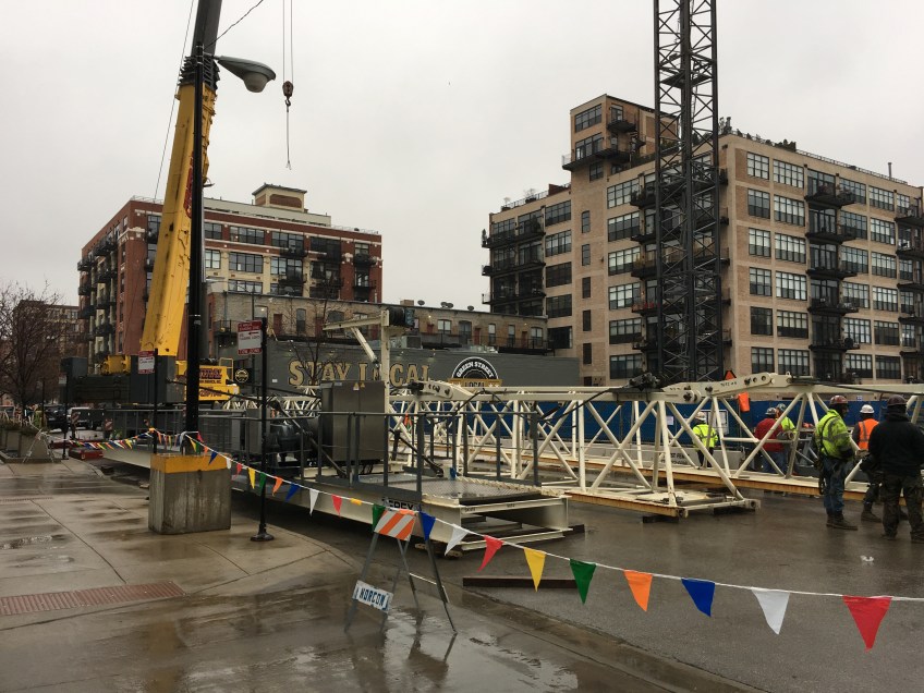 Illume Chicago tower crane saturday