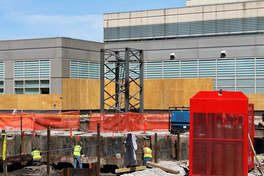 Cook County Central Campus Health Center tower crane