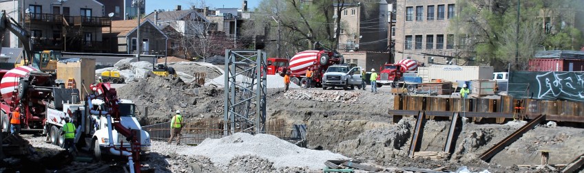 Wicker Park Connection tower crane