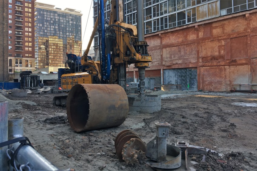 Essex On The Park caisson work