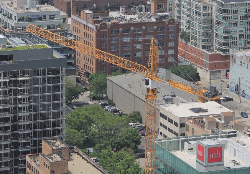 One South Halsted tower crane