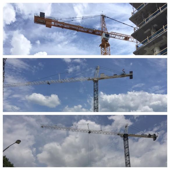 Chicago 32 tower cranes June