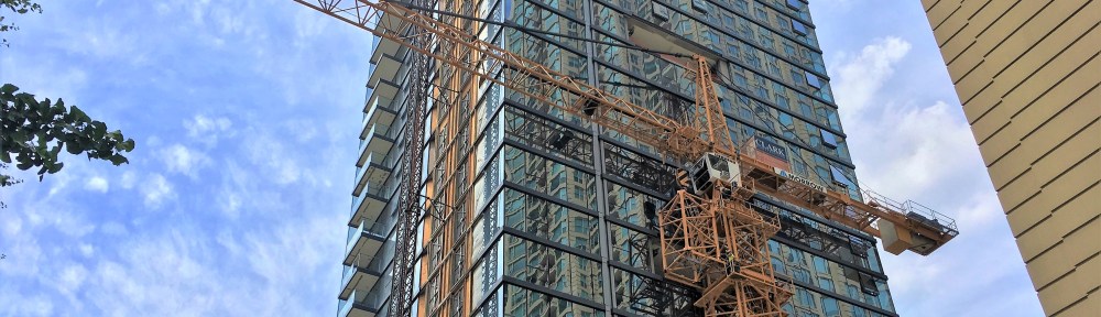 8 East Huron tower crane