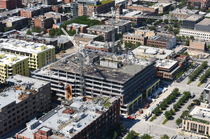 McDonald's two cranes Aerialscapes