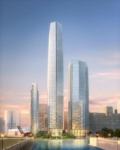 Wolf Point East caisson work