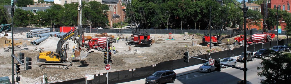 Lincoln Common caisson work