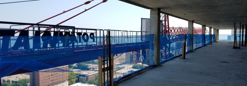 Solstice On The Park tower crane removal