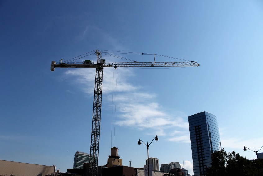 Nobu Hotel Chicago tower crane