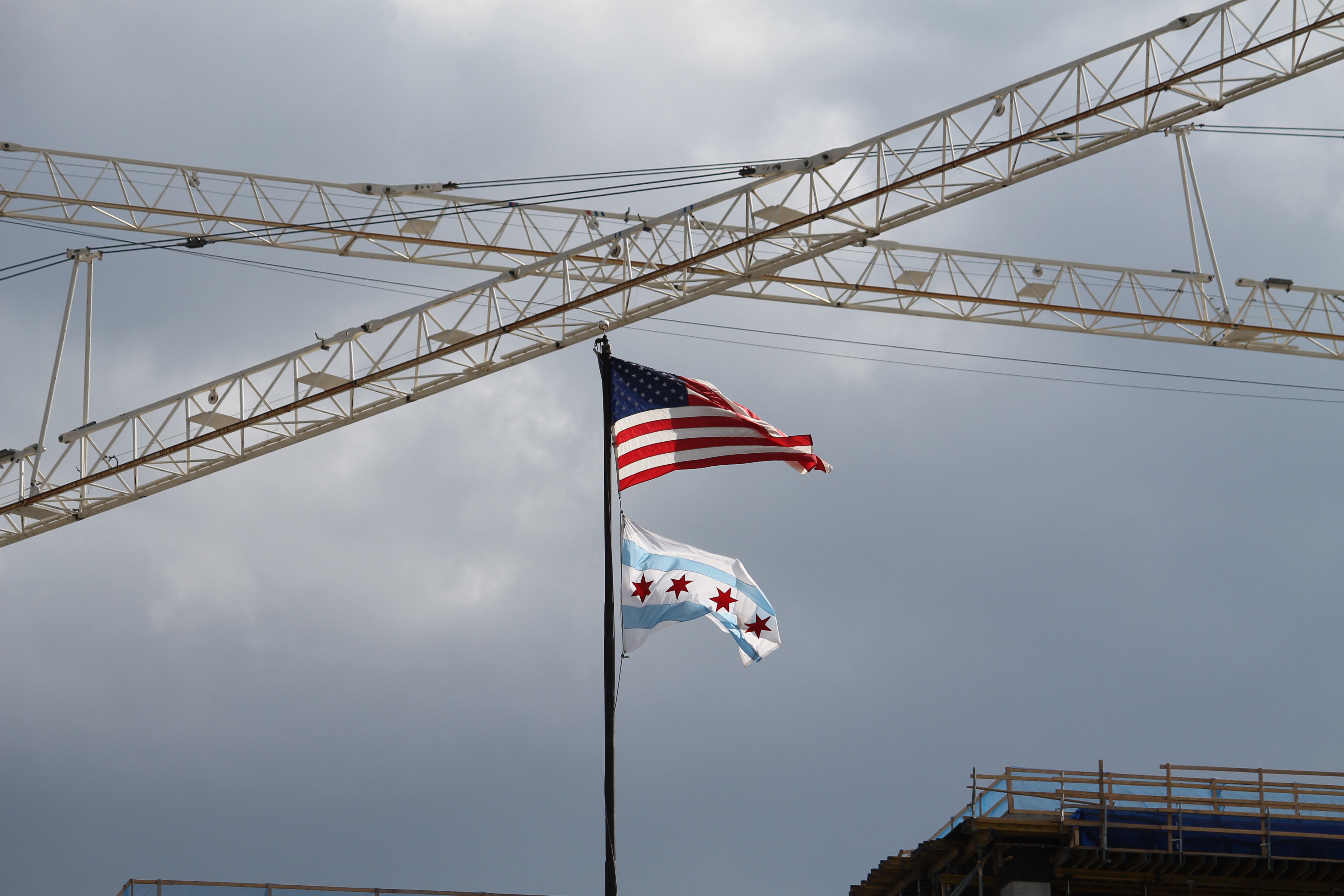 McDonald's Headquarters tower crane removal
