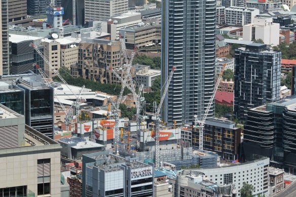 Darling Square 7 tower cranes