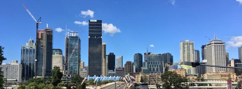 Brisbane Victoria Bridge tower cranes