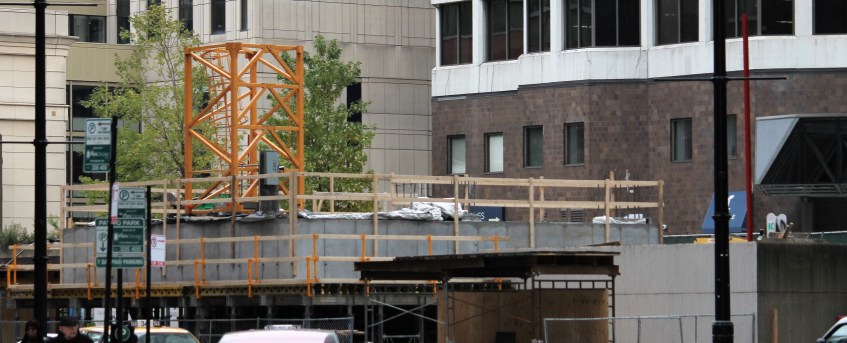 Renelle on the River tower crane stub