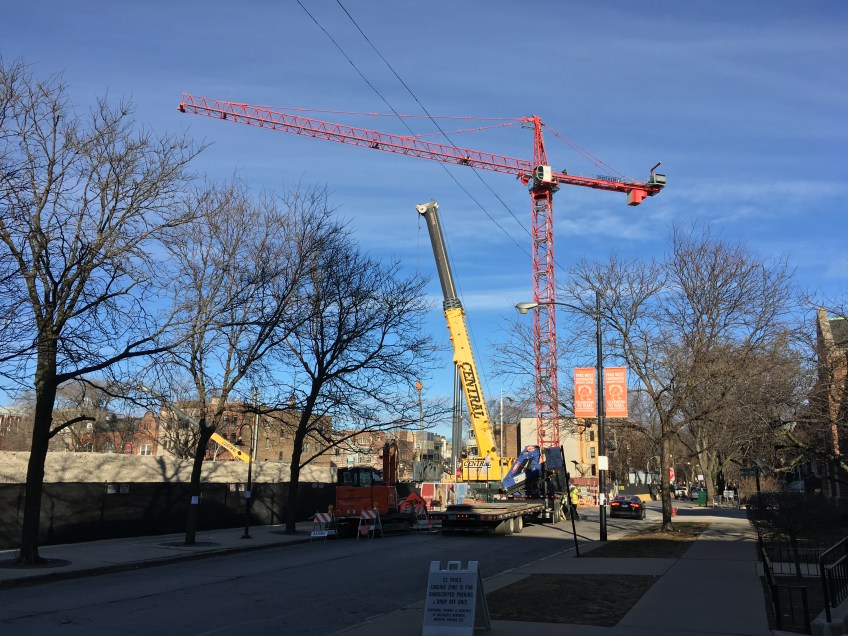 Belmont Village tower crane