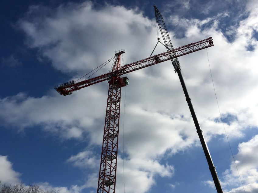 Belmont Village tower crane