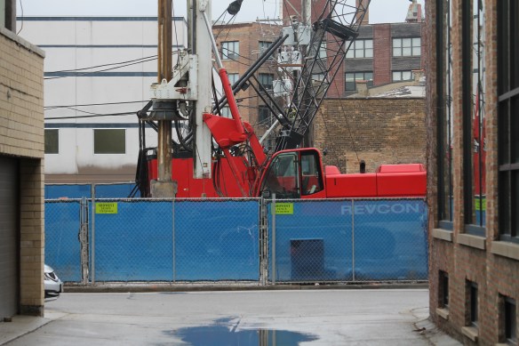 180 North Ada caisson work