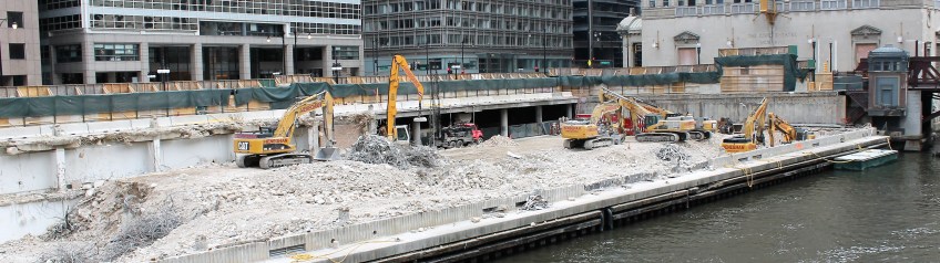 110 North Wacker demolition April 2018